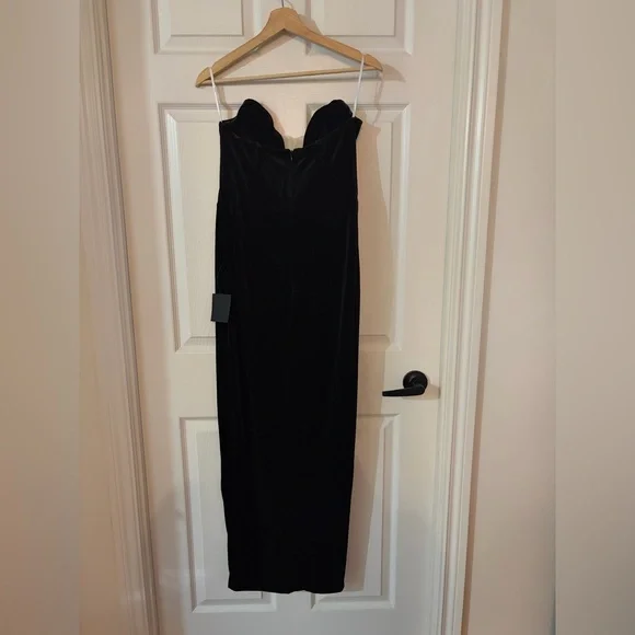 🖤✨ NWT Lulus “My Dream Come True” Black Velvet Strapless Maxi Dress ✨🖤 - Picture 12 of 13